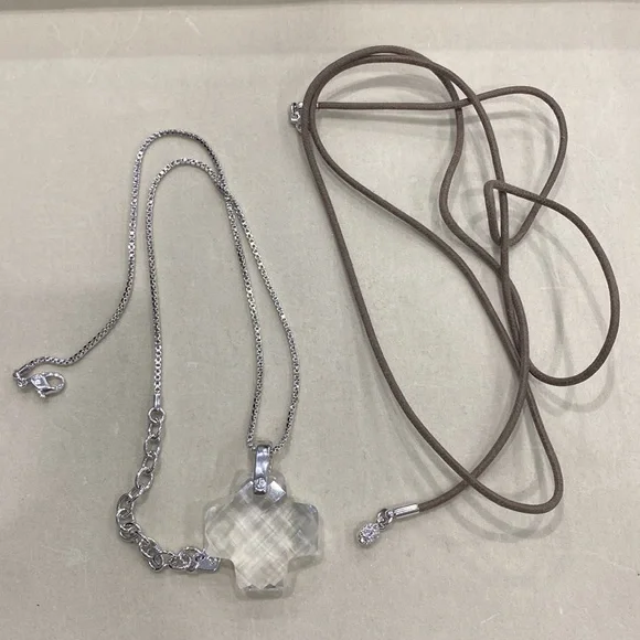 Swarovski Thick Cross Pendant Necklace - Picture 4 of 5